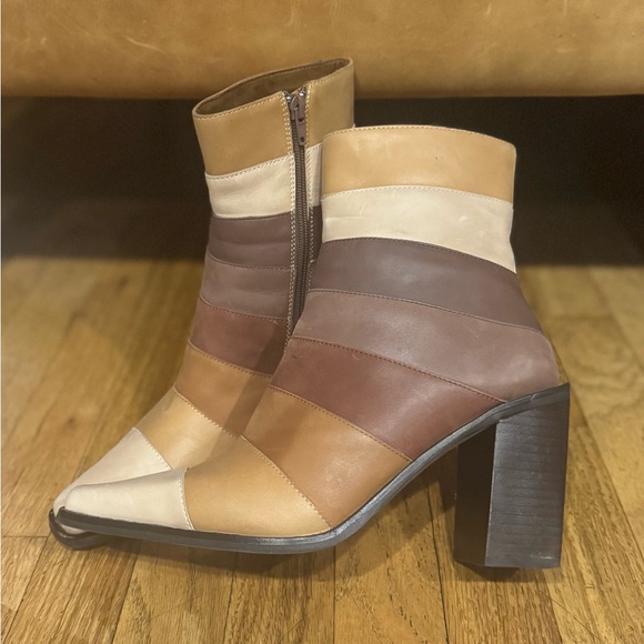 Jeffrey Campbell Multicolor Striped Ankle Boots - Picture 4 of 13